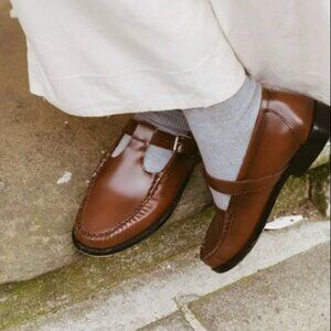 NEW $185 G.H. Bass Mary Jane Weejuns Loafers in Whiskey Brown SZ-10